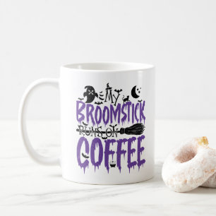 Mein Besen läuft mit Kaffee süchtig Halloween Cool Kaffeetasse
