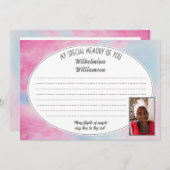 MEIN BESONDERES MEMORY VON IHNEN Foto Condolence C Einladung (Vorne/Hinten)