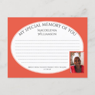 MEIN BESONDERES MEMORY VON IHNEN Foto Condolence C Postkarte