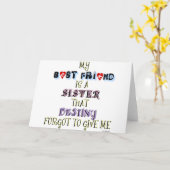MEIN BEST FRRIEND KARTE (Gelbe Blume)