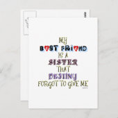 MEIN BEST FRRIEND POSTKARTE (Vorne/Hinten)