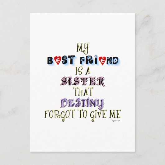 MEIN BEST FRRIEND POSTKARTE (Vorderseite)