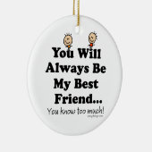 Mein bester Freund-Andenken Oranaments Keramikornament (Rechts)