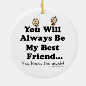 Mein bester Freund-Andenken Oranaments Keramikornament (Hinten)