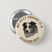 Mein bester Freund (Australischer Hirte) Button (Vorne & Hinten)
