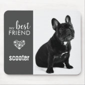 Mein bester Freund B&W Foto Personalisiert Mousepad (Vorne)
