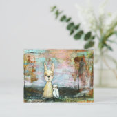 Mein bester Freund, Baby Kaninchen, Babyschale Abs Postkarte (Stehend Vorderseite)