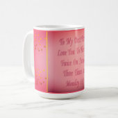 Mein bester Freund blassrotes Design Kaffeetasse (Vorderseite Links)