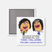 Mein bester Freund Cartoon heiraten Magnet (Vorderseite/Rückseite)