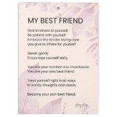 Mein bester Freund ermutigt Gedicht Gedichte Klemmbrett (Rückseite)