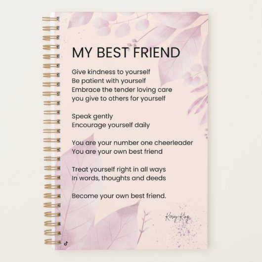 Mein bester Freund ermutigt Gedicht Gedichte Planer (Vorderseite)