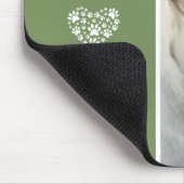 Mein bester Freund Foto Personalisiert grün Mousepad (Ecke)