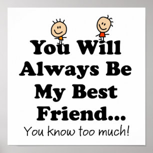 Mein bester Freund Funny Zitat White Poster