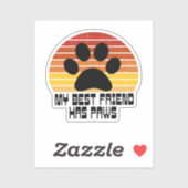 Mein bester Freund hat einen Pflaster Aufkleber (Blatt)