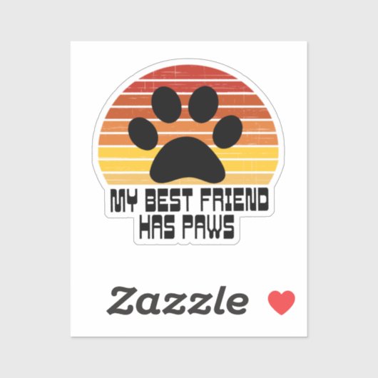 Mein bester Freund hat einen Pflaster Aufkleber (Blatt)