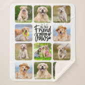 Mein bester Freund hat Pads Custom Pet Hund 11 Fot Sherpadecke (Vorderseite)