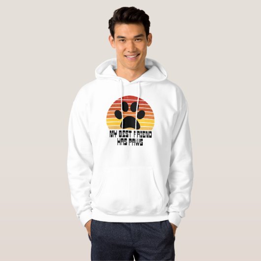 Mein bester Freund hat Pfoten Hoodie (Vorne ganz)