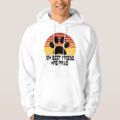 Mein bester Freund hat Pfoten Hoodie (Vorderseite)