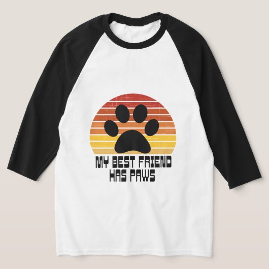 Mein bester Freund hat Pfoten T-Shirt (Ablage )