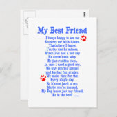 Mein bester Freund Hund Postkarte (Vorne/Hinten)