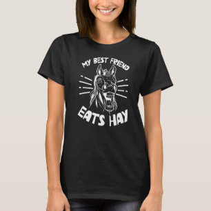 Mein bester Freund isst Hay Riding Reiter T-Shirt