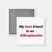 Mein bester Freund ist Affenpinscher Magnet (Vorderseite/Rückseite)