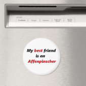 Mein bester Freund ist Affenpinscher Magnet (In Situ (Geschirrspüler))