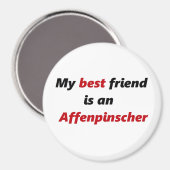 Mein bester Freund ist Affenpinscher Magnet (Vorderseite/Rückseite)
