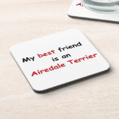 Mein bester Freund ist Airedale Terrier Untersetzer (Linke Seite)