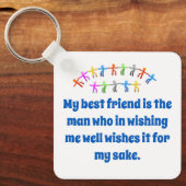 Mein bester Freund ist der Mann - Freundschaftsang Schlüsselanhänger (Vorderseite)