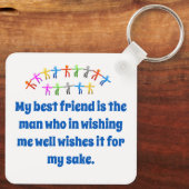 Mein bester Freund ist der Mann - Freundschaftsang Schlüsselanhänger (Rückseite)