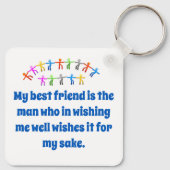 Mein bester Freund ist der Mann - Freundschaftsang Schlüsselanhänger (Rückseite)
