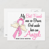 Mein bester Freund ist ein Engel 2 Brustkrebs Postkarte (Vorne/Hinten)