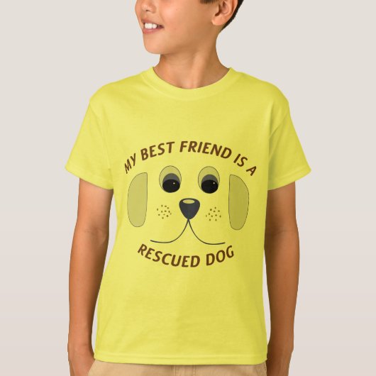 Mein bester Freund ist ein geretteter Hund T-Shirt (Vorderseite)