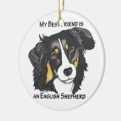 Mein bester Freund ist ein Tri Keramik Ornament (Links)