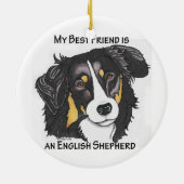 Mein bester Freund ist ein Tri Keramik Ornament (Hinten)