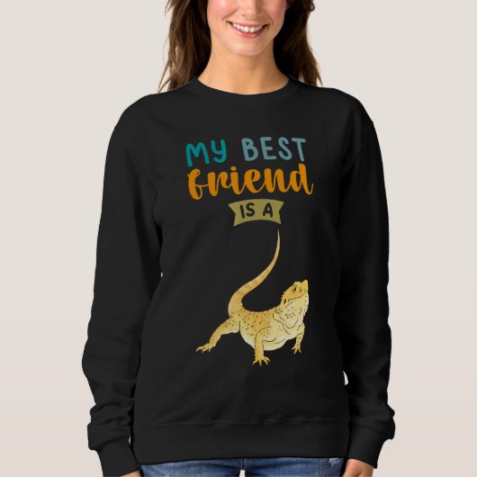 Mein bester Freund ist eine bärtige Bärenechse Sweatshirt (Vorderseite)