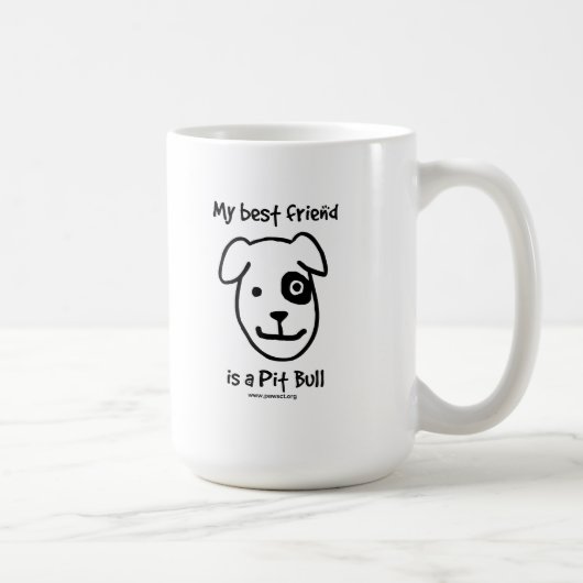 Mein bester Freund ist eine Pitbull Kaffeetasse (Rechts)