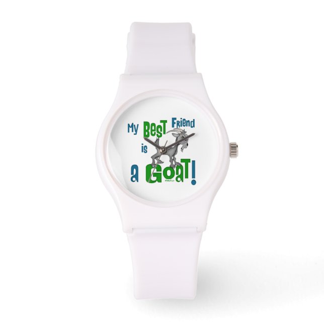 Mein bester Freund ist eine Ziege Armbanduhr (Vorderseite)