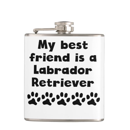Mein bester Freund ist Labrador retriever Flachmann (Vorderseite)