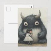 Mein bester Freund Kind und Monster Postkarte (Vorne/Hinten)