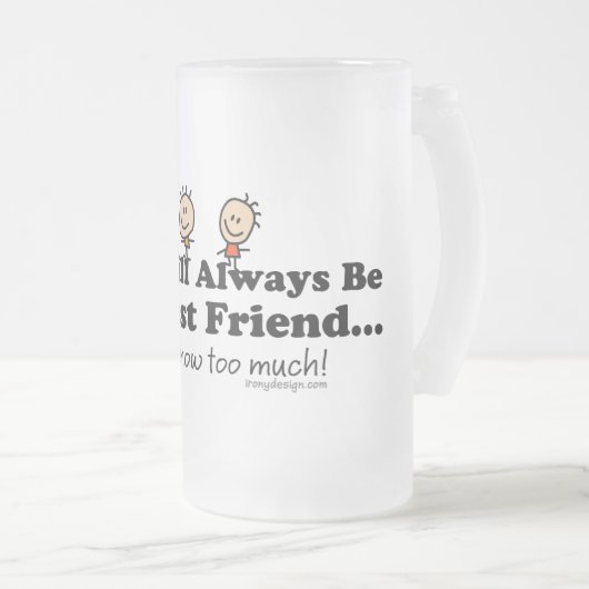 Mein bester Freund Mattglas Bierglas (VorderseiteRechts)