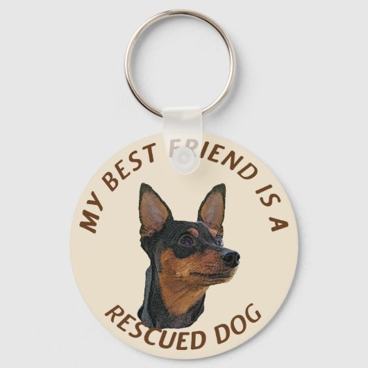 Mein bester Freund (Miniaturpinscher) Schlüsselanhänger (Vorderseite)