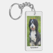 Mein bester Freund mit Birdie Bernedoodle Schlüsselanhänger (Vorderseite links)