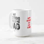 Mein bester Freund nennt mich VATER glücklich Gebu Kaffeetasse (Vorderseite Links)