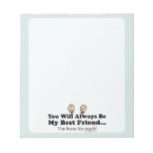 Mein bester Freund Notizblock (Vorderseite)