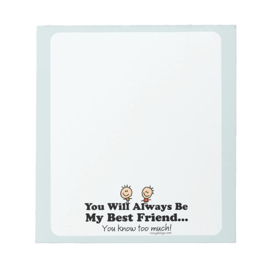 Mein bester Freund Notizblock (Vorderseite)