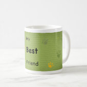 Mein bester Freund Paw Print Graffiti Kaffeetasse (VorderseiteRechts)