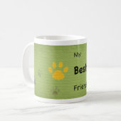 Mein bester Freund Paw Print Graffiti Kaffeetasse (Vorderseite Links)