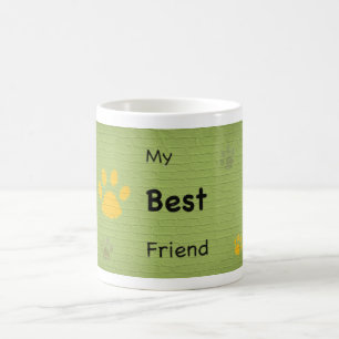 Mein bester Freund Paw Print Graffiti Kaffeetasse
